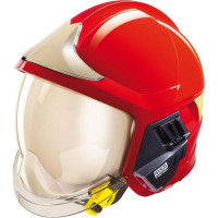 Шлем пожарного MSA F1XF Fire Helmet, Красный, с кронштейном для фонаря