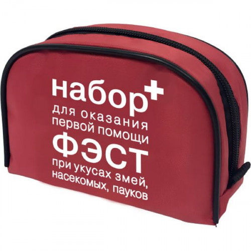 Набор для оказания первой помощи при укусах змей, насекомых, пауков (футляр 4470 красный) арт.2177