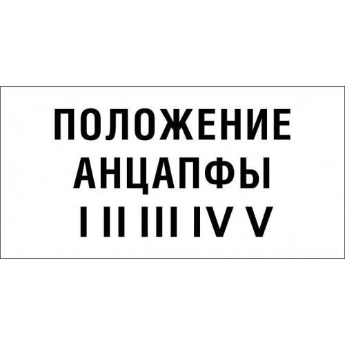 Знак Положение анцапфы