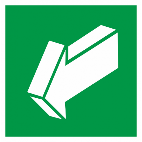 Знак 'Открывать на себя' (ГОСТ Р 12.4.026-2001) 200х200 мм