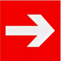 Знак 'Направляющая стрелка' (красная)
