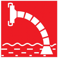 Знак безопасности 'Пожарный водоисточник' (ГОСТ Р 12.4.026-2001) 200х200 мм