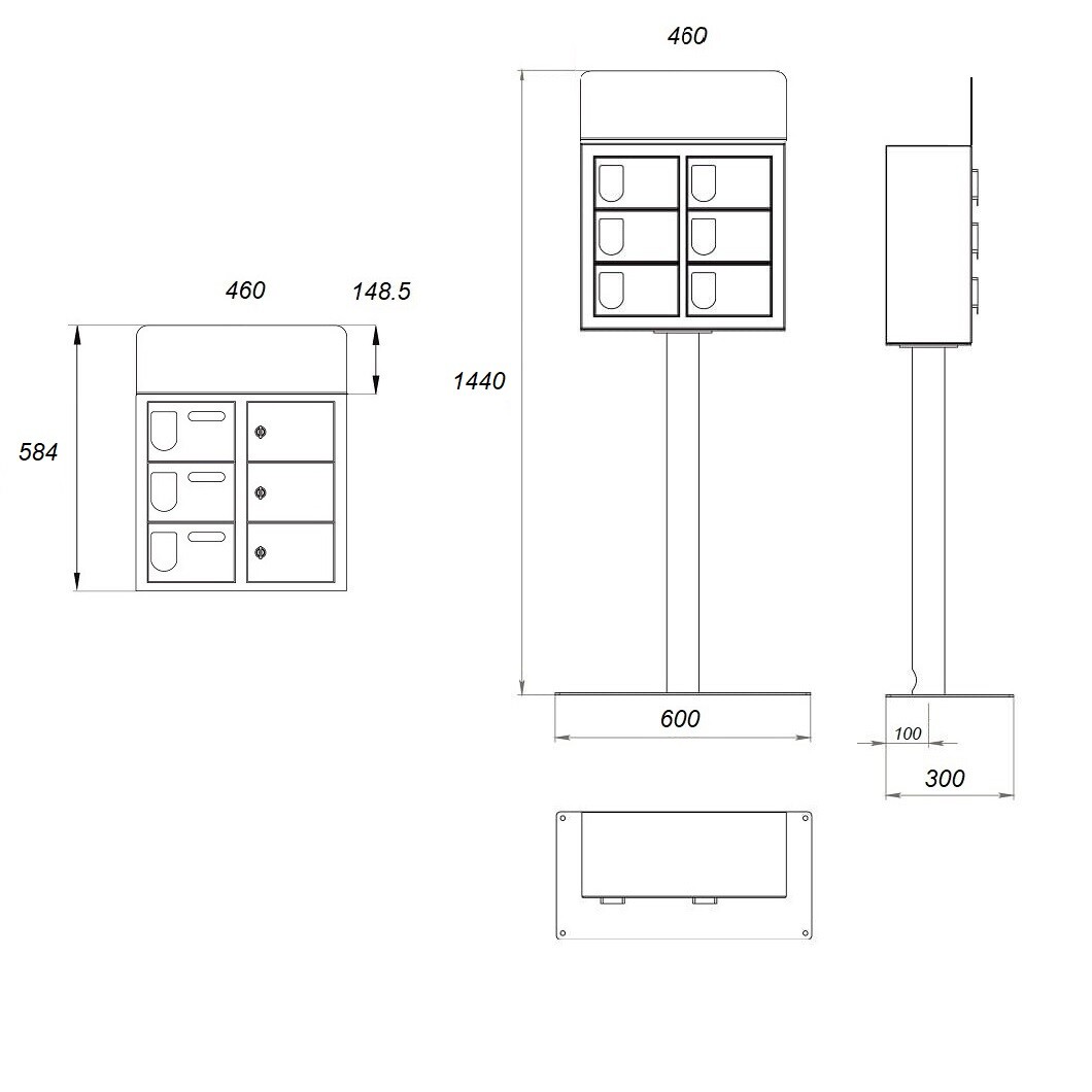 Автомат зарядки телефонов LOCKER L6