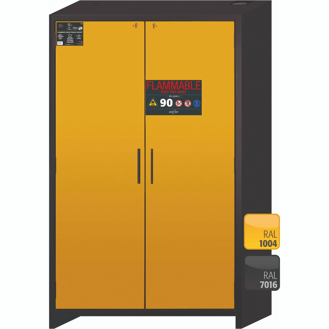 Шкаф для хранения опасных веществ Asecos Q-LINE Q90.195.120.FU.WDAS 591127