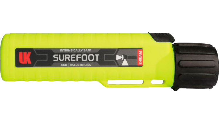 Фонарик индивидуальный UK4AA Surefoot eLED с двумя лучами выключатель спереди