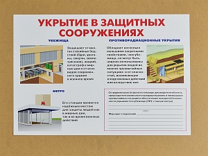 Комплект плакатов 'Уголок гражданской обороны' (А3, 10 листов)