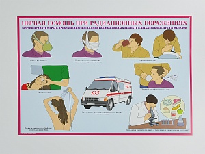 Комплект плакатов 'Первая медицинская помощь при чрезвычайных ситуациях' (А3, 10 листов)